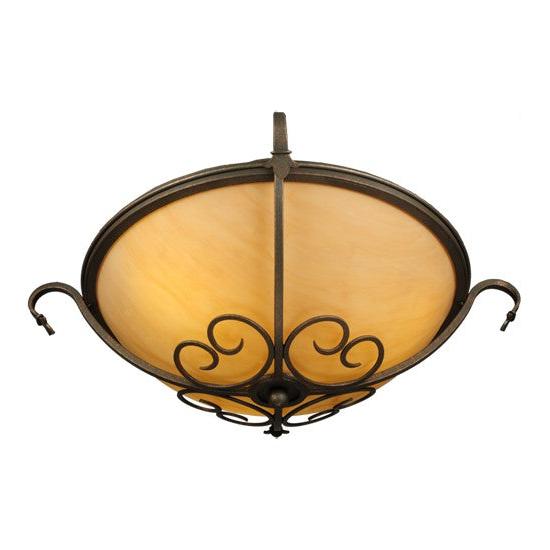 2nd Ave Lighting Alaine 24" Wide Semi-Flushmount in Gilded Tobacco Finish