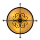 2nd Ave Lighting Alaine 24" Wide Semi-Flushmount in Gilded Tobacco Finish