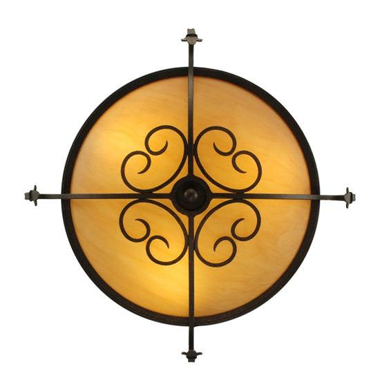 2nd Ave Lighting Alaine 24" Wide Semi-Flushmount in Gilded Tobacco Finish