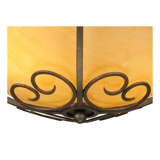 2nd Ave Lighting Alaine 24" Wide Semi-Flushmount in Gilded Tobacco Finish