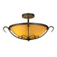 2nd Ave Lighting Alaine 24" Wide Semi-Flushmount in Gilded Tobacco Finish