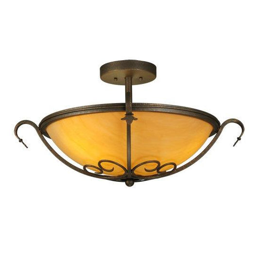 2nd Ave Lighting Alaine 24" Wide Semi-Flushmount in Gilded Tobacco Finish