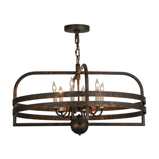 2nd Ave Lighting Aldari 32" Wide 6 LT Chandelier in Gilded Tobacco Finish