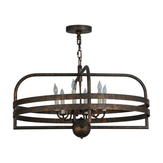 2nd Ave Lighting Aldari 32" Wide 6 LT Chandelier in Gilded Tobacco Finish