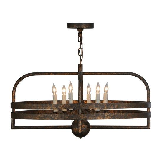 2nd Ave Lighting Aldari 32" Wide 6 LT Chandelier in Gilded Tobacco Finish