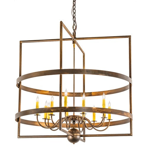 2nd Ave Lighting Aldari 36" Wide 12 Light Chandelier in Antique Copper Finish
