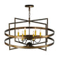 2nd Ave Lighting Aldari 36" Wide 6 LT Chandelier in Antique Copper Finish