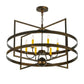 2nd Ave Lighting Aldari 36" Wide 6 LT Chandelier in Antique Copper Finish