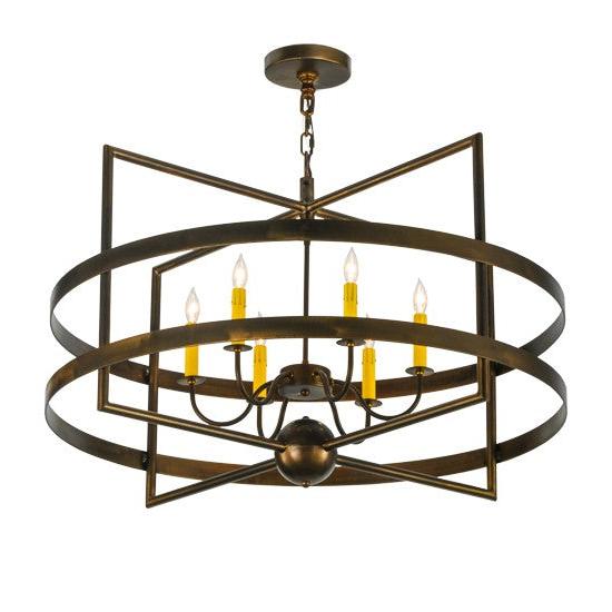 2nd Ave Lighting Aldari 36" Wide 6 LT Chandelier in Antique Copper Finish