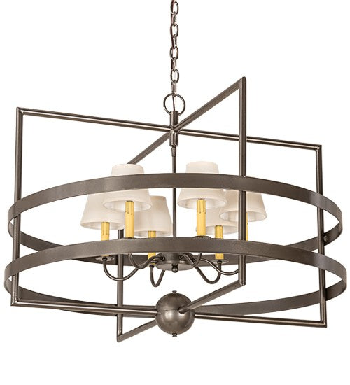 2nd Ave Lighting Aldari 36" Wide 6 LT Chandelier in Metalic Bronze Finish
