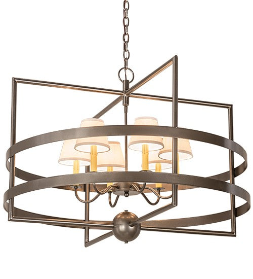 2nd Ave Lighting Aldari 36" Wide 6 LT Chandelier in Metalic Bronze Finish