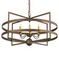 2nd Ave Lighting Aldari 36" Wide 6 Light Chandelier in Antique Brass Finish