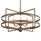 2nd Ave Lighting Aldari 36" Wide 6 Light Chandelier in Antique Brass Finish