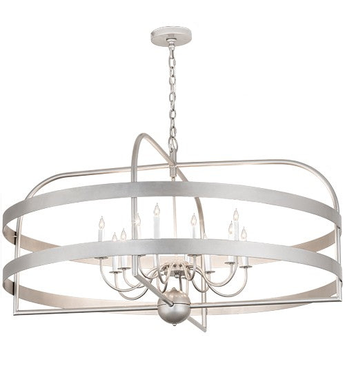 2nd Ave Lighting Aldari 48" Wide 12 LT Chandelier in Nickel Powder Coat Finish