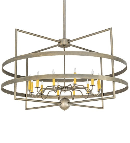 2nd Ave Lighting Aldari 48" Wide 12 Light Chandelier in Antique Brass Finish