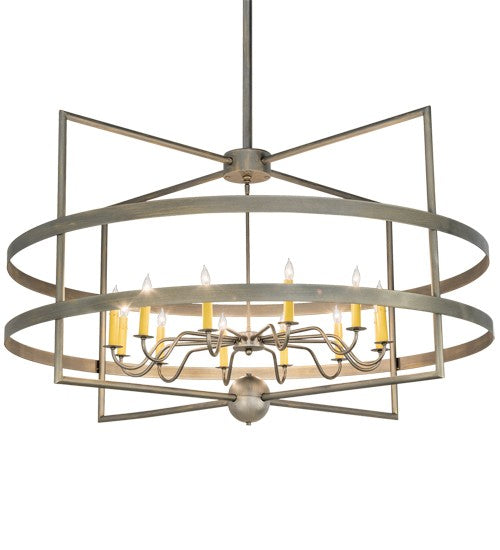 2nd Ave Lighting Aldari 48" Wide 12 Light Chandelier in Antique Brass Finish