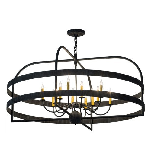 2nd Ave Lighting Aldari 48" Wide 12 Light Chandelier in Antique Iron Ore Finish
