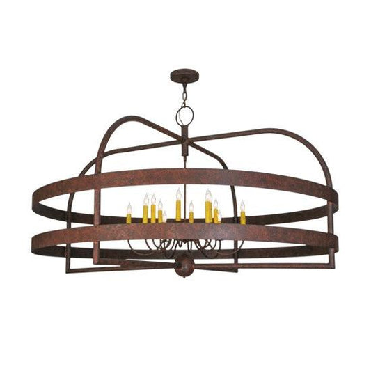 2nd Ave Lighting Aldari 60" Wide 12 LT Chandelier in Rusty Nail Finish