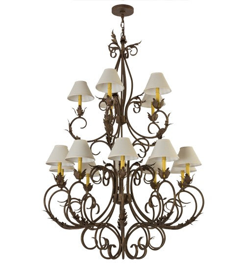 2nd Ave Lighting Alexandria 46" Wide 15 LT Chandelier in Cortez Gold Finish