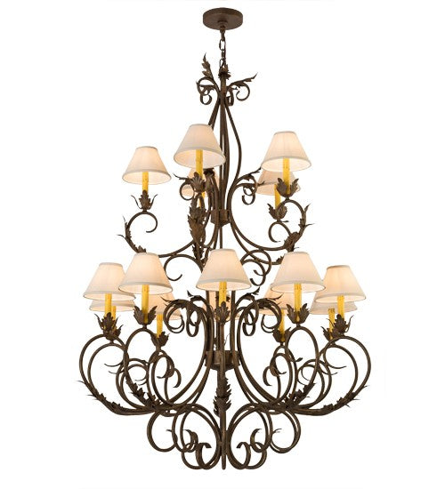 2nd Ave Lighting Alexandria 46" Wide 15 LT Chandelier in Cortez Gold Finish
