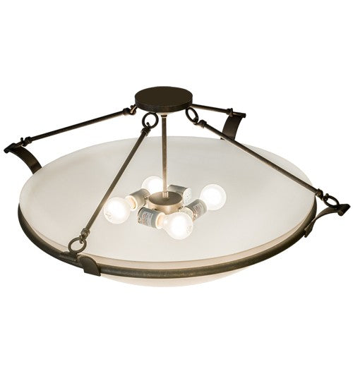 2nd Ave Lighting Almeria 32" Semi-Flushmount in Gilded Tobacco Finish