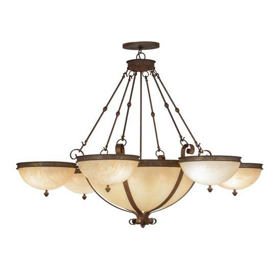 2nd Ave Lighting Alonzo 72" Wide 6 Arm Chandelier in Cortez Gold Finish