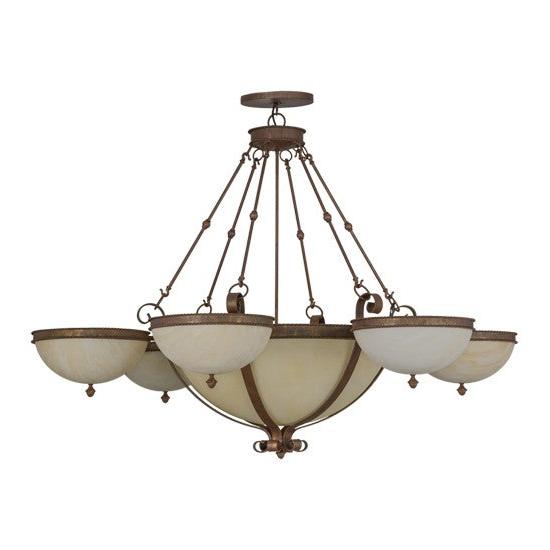 2nd Ave Lighting Alonzo 72" Wide 6 Arm Chandelier in Cortez Gold Finish