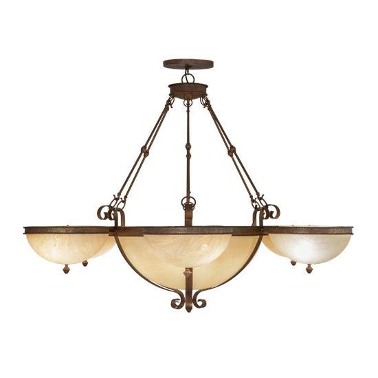 2nd Ave Lighting Alonzo 72" Wide 6 Arm Chandelier in Cortez Gold Finish