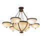 2nd Ave Lighting Alonzo 72" Wide 6 Arm Chandelier in Cortez Gold Finish