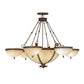 2nd Ave Lighting Alonzo 72" Wide 6 Arm Chandelier in Cortez Gold Finish