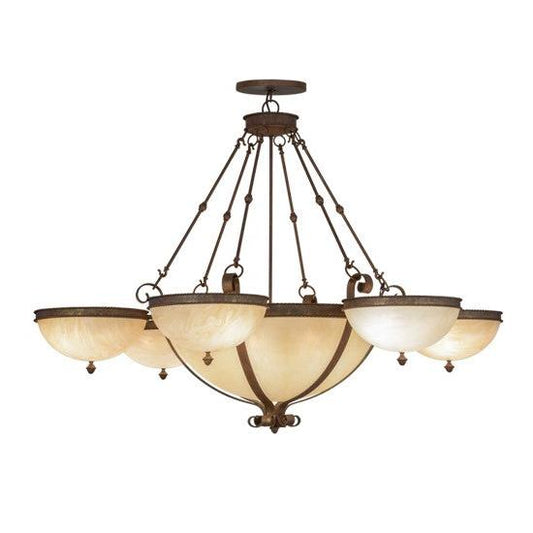 2nd Ave Lighting Alonzo 72" Wide 6 Arm Chandelier in Cortez Gold Finish