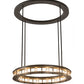 2nd Ave Lighting Alva Cilindro 49" Pendant in Solar Black and Buttered Brass Finish