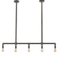 2nd Ave Lighting Alva Conduttura 48" Wide Pendant in Industrial Black Finish