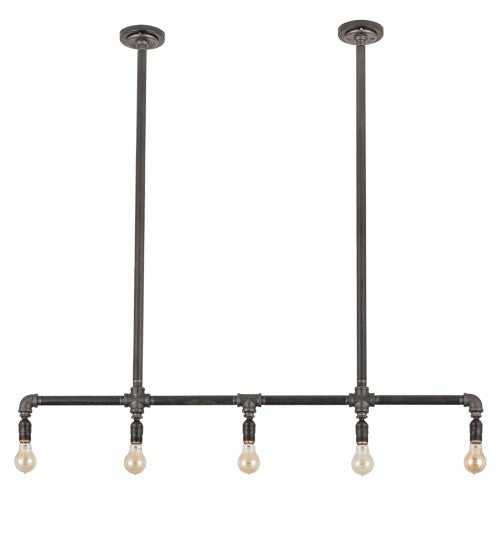 2nd Ave Lighting Alva Conduttura 48" Wide Pendant in Industrial Black Finish