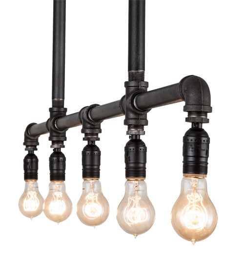 2nd Ave Lighting Alva Conduttura 48" Wide Pendant in Industrial Black Finish