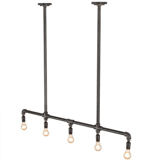 2nd Ave Lighting Alva Conduttura 48" Wide Pendant in Industrial Black Finish