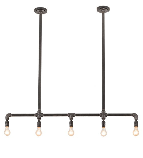 2nd Ave Lighting Alva Conduttura 48" Wide Pendant in Industrial Black Finish