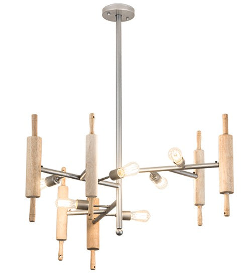 2nd Ave Lighting Alva Kavel 41"Chandelier in Sparkle Silver Finish