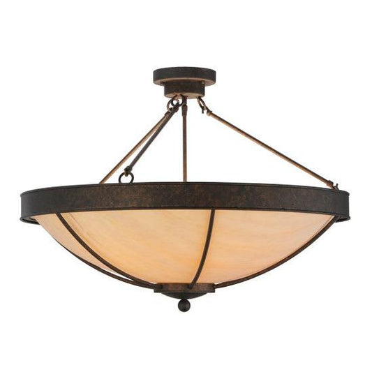 2nd Ave Lighting Alysiales 32" Semi-Flushmount in Copper Rust Finish