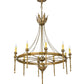 2nd Ave Lighting Amaury 36" Wide 10 LT Chandelier in Buttered Brass Finish