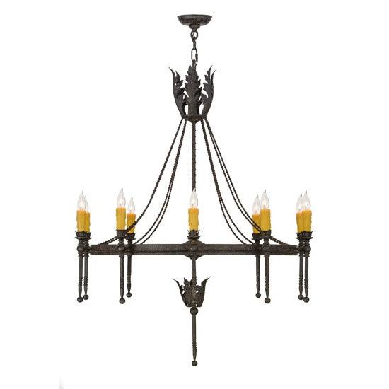 2nd Ave Lighting Amaury 36" Wide 10 LT Chandelier in Coffee Bean Finish
