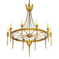2nd Ave Lighting Amaury 36" Wide 10 Light Chandelier With Transparent Gold Over Nickel Finish