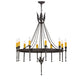 2nd Ave Lighting Amaury 36" Wide 10 Light Chandelier in Coffee Bean Finish