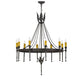 2nd Ave Lighting Amaury 36" Wide 10 Light Chandelier in Coffee Bean Finish