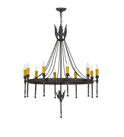 2nd Ave Lighting Amaury 36" Wide 10 Light Chandelier in Coffee Bean Finish