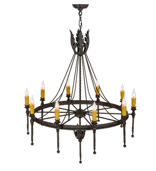 2nd Ave Lighting Amaury 36" Wide 10 Light Chandelier in Coffee Bean Finish