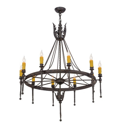 2nd Ave Lighting Amaury 36" Wide 10 Light Chandelier in Coffee Bean Finish