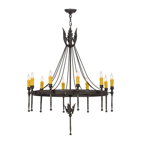 2nd Ave Lighting Amaury 36" Wide 10 Light Chandelier in Coffee Bean Finish