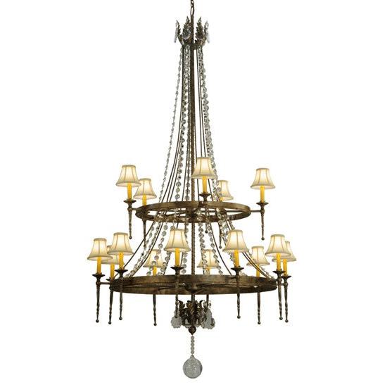 2nd Ave Lighting Amaury 48" Wide 15 Light Two Tier Chandelier in Corinth Finish