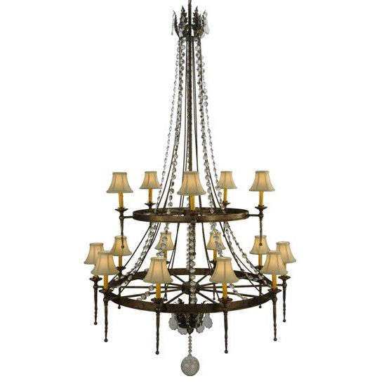 2nd Ave Lighting Amaury 48" Wide 15 Light Two Tier Chandelier in Corinth Finish